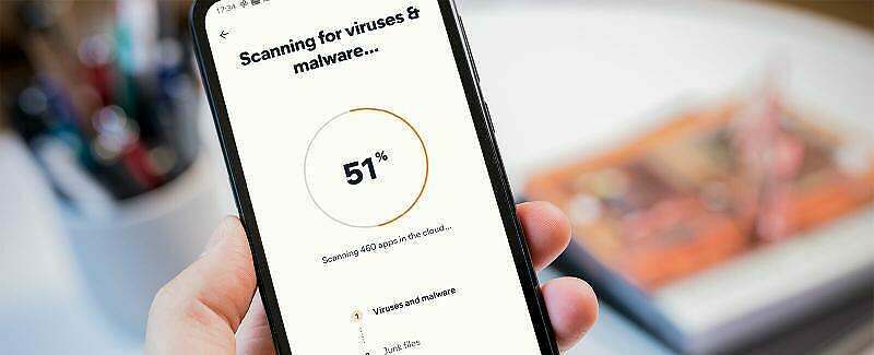 Cell phone virus and malware scanning