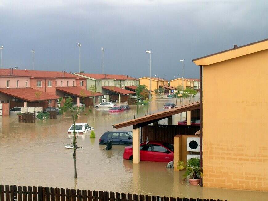 Flash flooding in Sigonella Italy