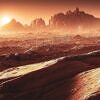 sunset on mars