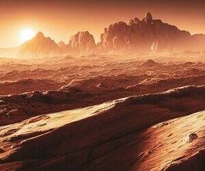 sunset on mars